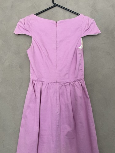 Australian Designer WHITE SUEDE / JACQUI DEMKIW pink dress, size 6 - Picture 3 of 5
