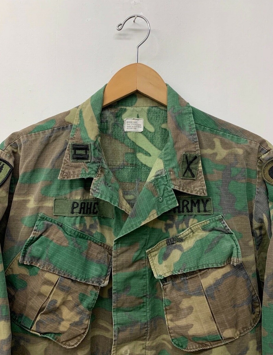 ジャケット・アウター 70's US ARMY ERDL Jungle Fatigue Shirt Jungle Fatigue Shirt ERDL Pattern, Size Small/Regular, US