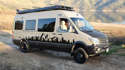 Paar Campervan Vinyl Aufkleber D3 (3m breit) Glanz Wohnmobil Vinyl Sticker