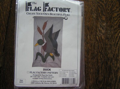 Flag Factory DUCK Pattern # 63874 Create Your Own 28x49'' Garden Flag~~NIP!