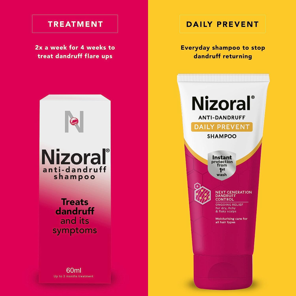 Nizoral Daily Prevent Shampoo 200ml Stops dandruff returning from the