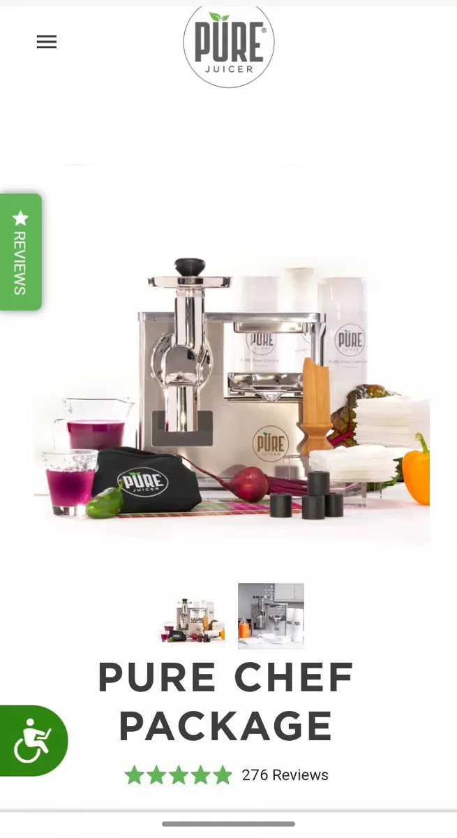 Pure Cold Press Juicer -. Chef Package + Serrated Cutter (straight  +serrated)