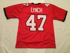UNSIGNED CUSTOM Sewn Stitched John Lynch Red Jersey - M, L, XL, 2XL