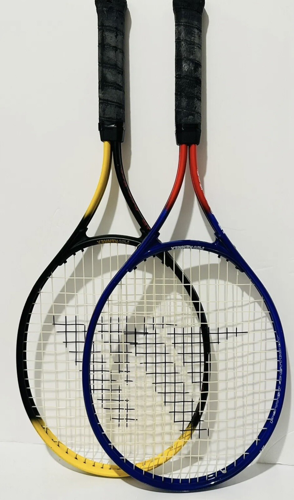 Two Pro Kennex Power Contour Jr Ace Pro Yellow/Black & Red/Blue