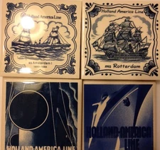 1 Of 4 Holland AMERICA LINE SS AMSTERDAM 1 TILE COASTER Ms Rotterdom