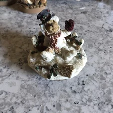 Boyds Bears Candle Topper Ernest...The Snowbear #651236 Vintage Jar Topper