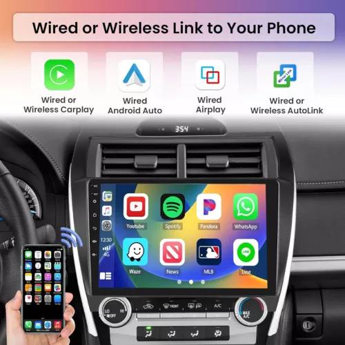 For Toyota Camry 2012-2014 10" Android 13 Car Stereo GPS Navi BT 2+32GB Radio - Picture 15 of 21
