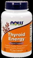 NOW Foods Thyroid Energy 90 Caps Iodine Tyrosine Ashwagandha Zinc 03/2026