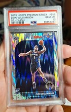 2019 Hoops Premium Stock Zion Williamson RC SP Flash #258 PSA 10