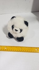 Swibco Puffkins Peter Panda Plush Stuffed Ball 5 In Black White