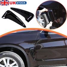 For BMW X5 X5M F15 F85 2013-19 LOGO Side Fender Air Wing Vent Trim Cover Black