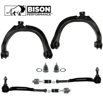 Bison Performance 8pc Front Upper Control Arm Tie Rod End Kit For Chevy GMC Saab