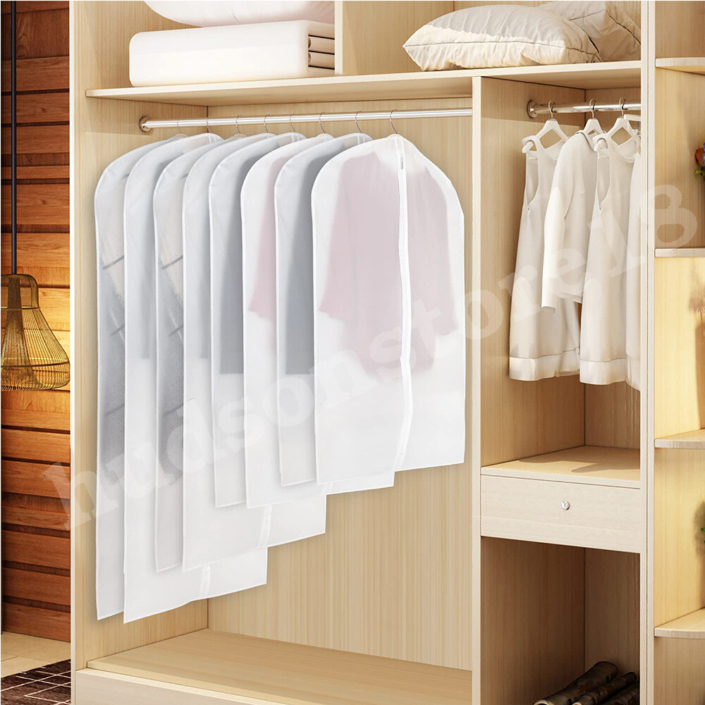 5/10/20x Clothing Dustproof Cover Wardrobe Hanging Storage Bag Garment