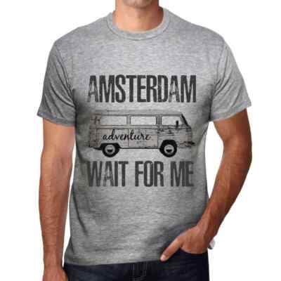 ULTRABASIC Herren T-Shirt Abenteuer wartet auf mich in Amsterdam Adventure Wait For