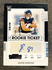2021 Panini Contenders #284 Jesper Horsted Rookie RC Ticket Auto Autograph Card