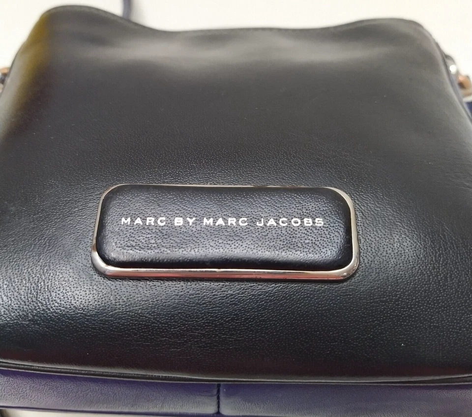 Bolso Bandolera Pequeño Marc By Marc Jacobs Colorblock Negro Azul Foto 3 de 4