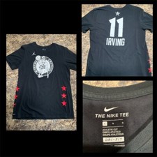Nike Air Jordan Dri-Fit Kyrie Irving 11 Boston Celtics Black Red Stars Shirt-LG