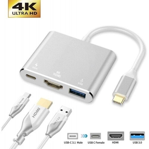 For iPhone 15/Pro/Max/Plus - USB-C to 4K HDTV Video Adapter PD Port TV Adapter - Picture 4 of 7