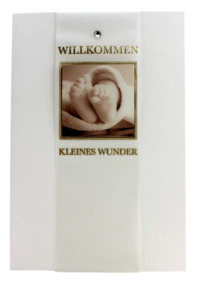 B&C Glückwunschkarte Baby Grußkarte Geburt Kind Karte Top Qualität Glitzerstein