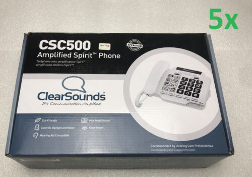 Zestaw 5 ClearSounds CSC500 Wzmacniany telefon spirit zalecany - Nowy otwarte pudełko - Zdjęcie 1 z 8