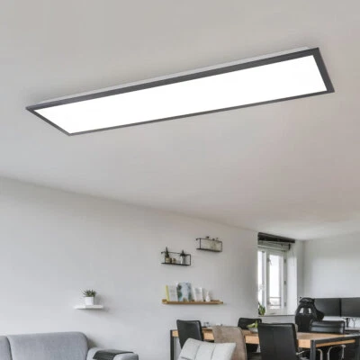 LED Alu Panel Decken Strahler Aufbau Beleuchtung Küchen Flur Lampe graphit weiß