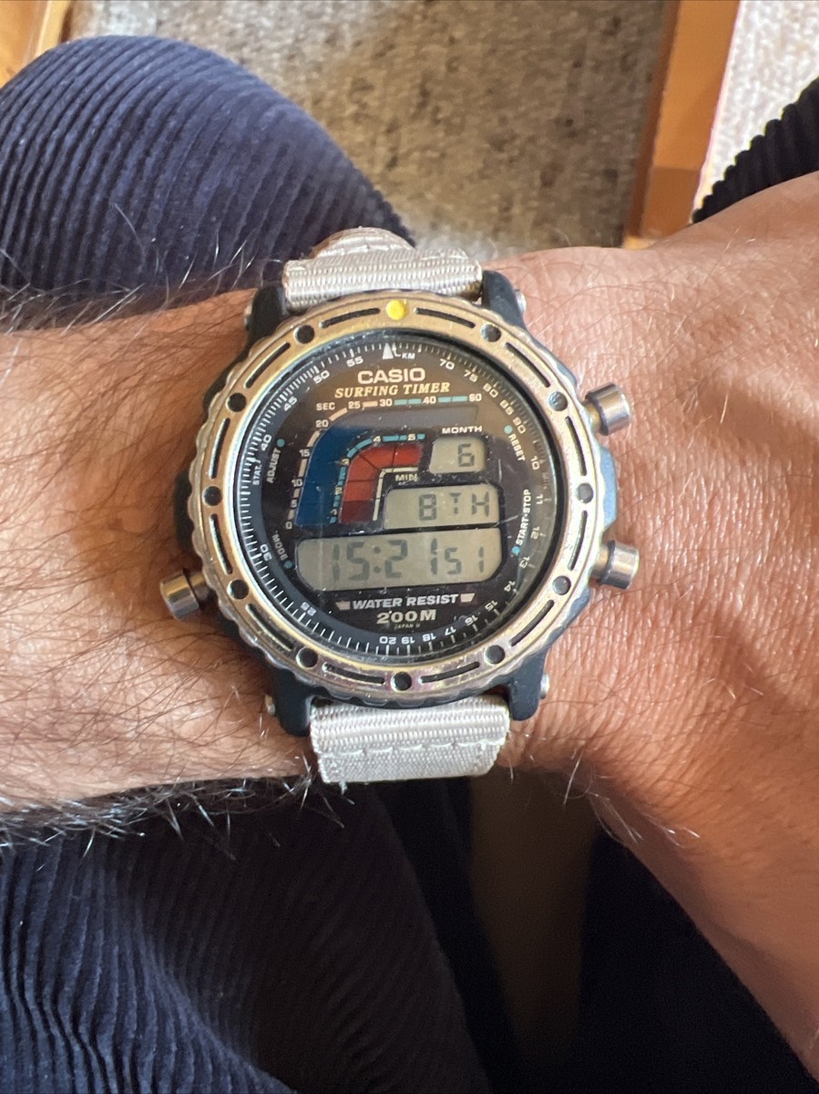 CASIO カシオ SURFING TIMER DW-403 Casio DW403 Surfing Timer 906 Vintage Digital Watch Rare