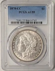 1878 CC Morgan Silver Dollar PCGS AU-55
