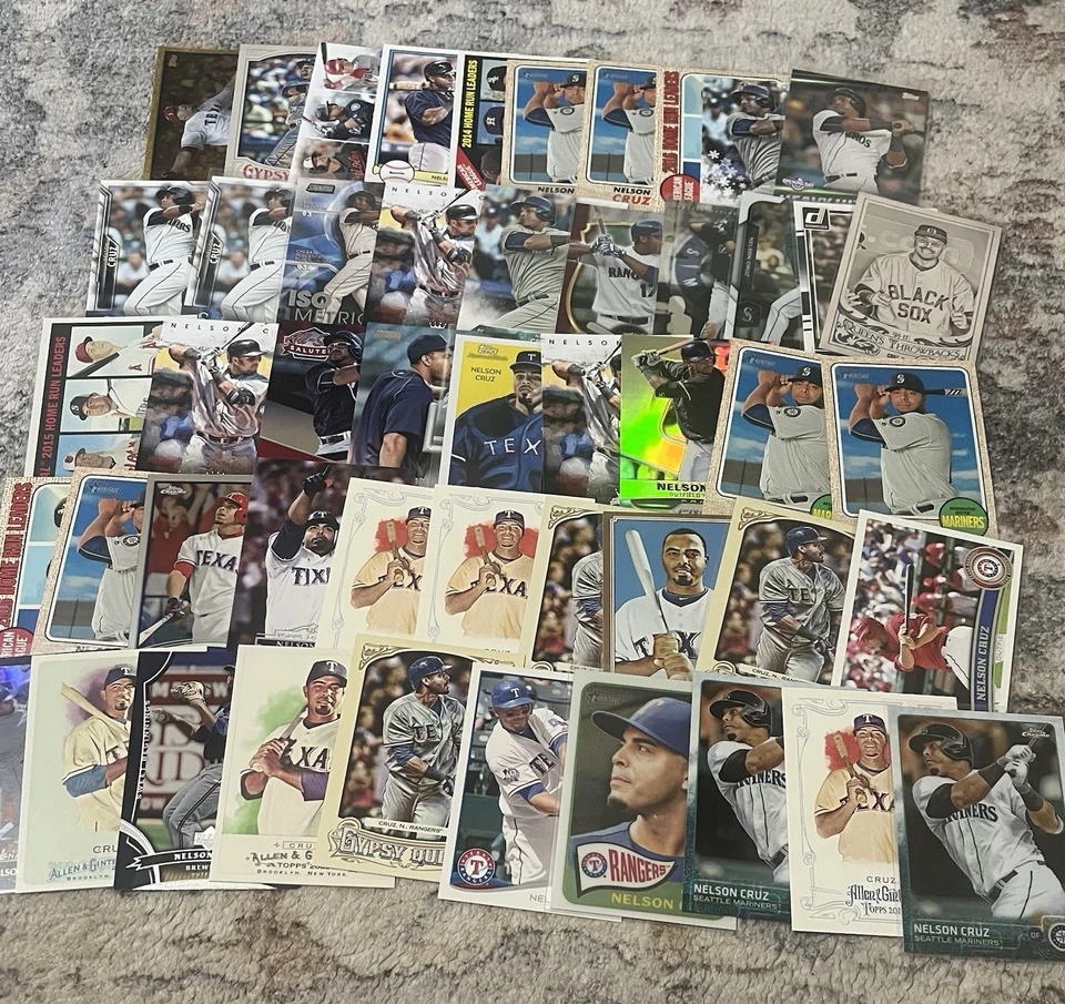 Lote masivo de 270 tarjetas de béisbol NELSON CRUZ insertar novato SP #d mini refractor ETC Foto 4 de 4