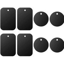 Versatile 8-Pack Metal Plates for All Smartphones - Magnetic Mount Compatible