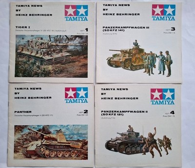 Hefte ''Tamiya News by Heinz Behringer'' Nr. 1 - 4 von 1970 - 1972