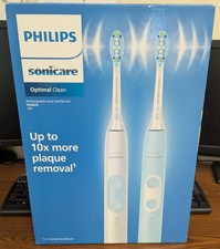 PHILLIPS SONICARE OPTIMAL CLEAN POWER TOOTHBRUSH 2PC SET MUST SEE DESCRIPTION