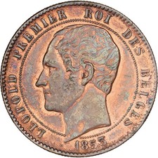 [#1525909] Belgium, Leopold I, Module 10 Centimes, 1853, Copper, EF