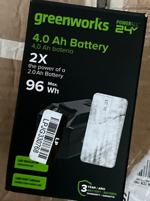 #ad #ad Greenworks 24V POWERALL 4.0Ah Lithium Ion USB Power Tool Battery $35.99