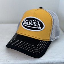 NWT Von Dutch Infinite Gold Classic Trucker Hat - Black and Yellow Snapback