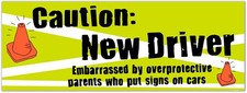 Caution New Driver Car Magnet for Teens, Removable and Reusable Magnetic Bumper
