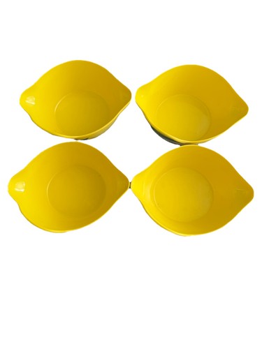 Nicole Miller Lemon Melamine Dip Salsa Salad Serving Bowls Set of 4 EUC - Picture 3 of 9