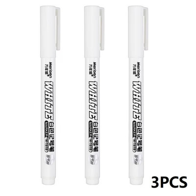 White Permanent Paint Marker Waterproof Oil Based Pen Metal Wood Fabric Glass