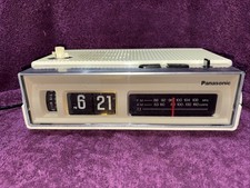 Vintage Panasonic RC-6002 FM/AM Flip Clock Radio White NICE CONDITION WORKING