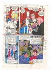 Adventures of Superman #437 pg 4 COLOR GUIDE Original Comic Production Art