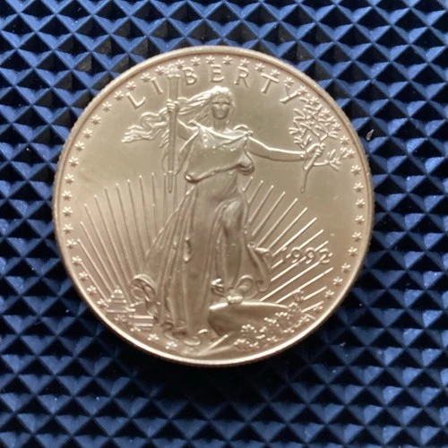 AMERICAN EAGLE  1 OZ GOLD $50  1992  .9999 FINE COIN