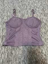Purple Corset Top With Lace Detailing