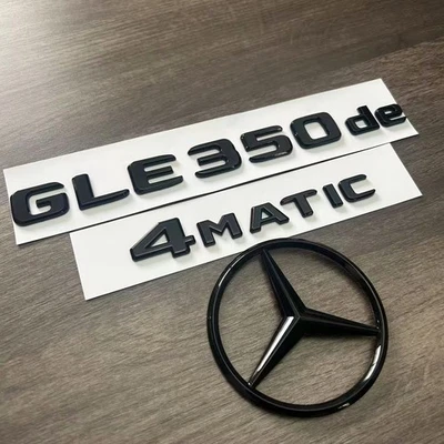 Mercedes Benz W167 GLE350de 4MATIC Schriftzug Embleme Aufkleber Schwarz Glänz - Bild 1 von 4