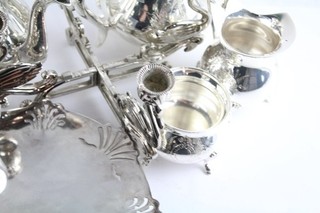 Vintage Silver Plate Kitchenware Inc 4 Piece Tea Set Four Swan Candelabra 4628g