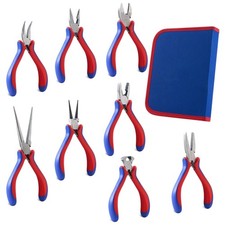 Needle Nose Pliers Set - 8 Pcs High Hardness Carbon Steel Mini Pliers with Er...