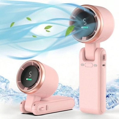 Portable Handheld Turbo Fan, 5000mAh Battery Operated, Up To 12 Working Hours, 5