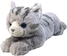 Sun Lemon Lap-Sized Silver Tabby Cat Plush Toy M 47cm Knee Series Japan