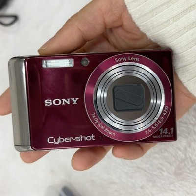 Sony Cyber-shot DSC-W370 CCD Vintage Digital Camera 14.1MP 7x Optical Zoom Red 