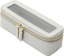 Clear Makeup Brush Bag, Slim Brush Holder Cosmetic Case, Small Travel Toiletry B