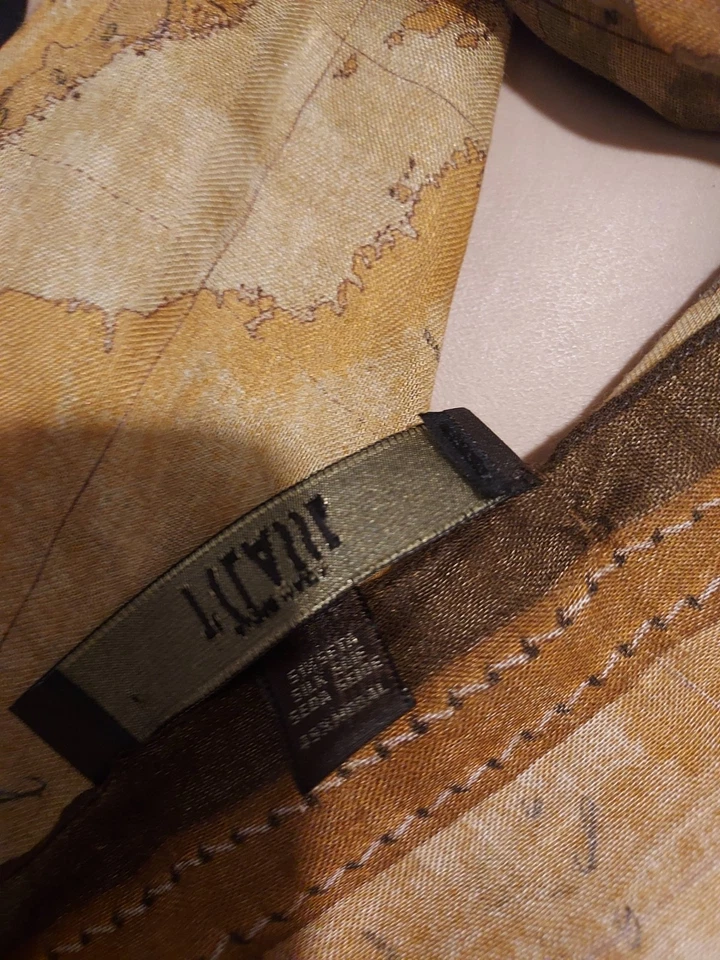 Pañuelo seda y modal Alviero Martini marrón - Imagen 2 de 2