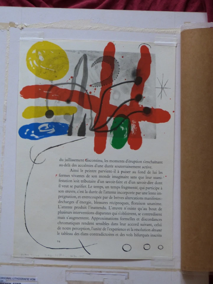 Joan Miro Lithographie "Stier" aus 1965 - Bild 3 von 4